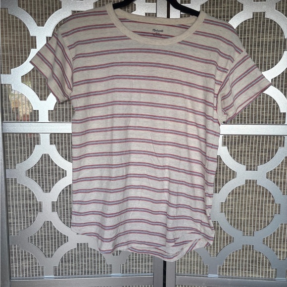 Madewell Tops - Madewell Cream and Red Striped Tee